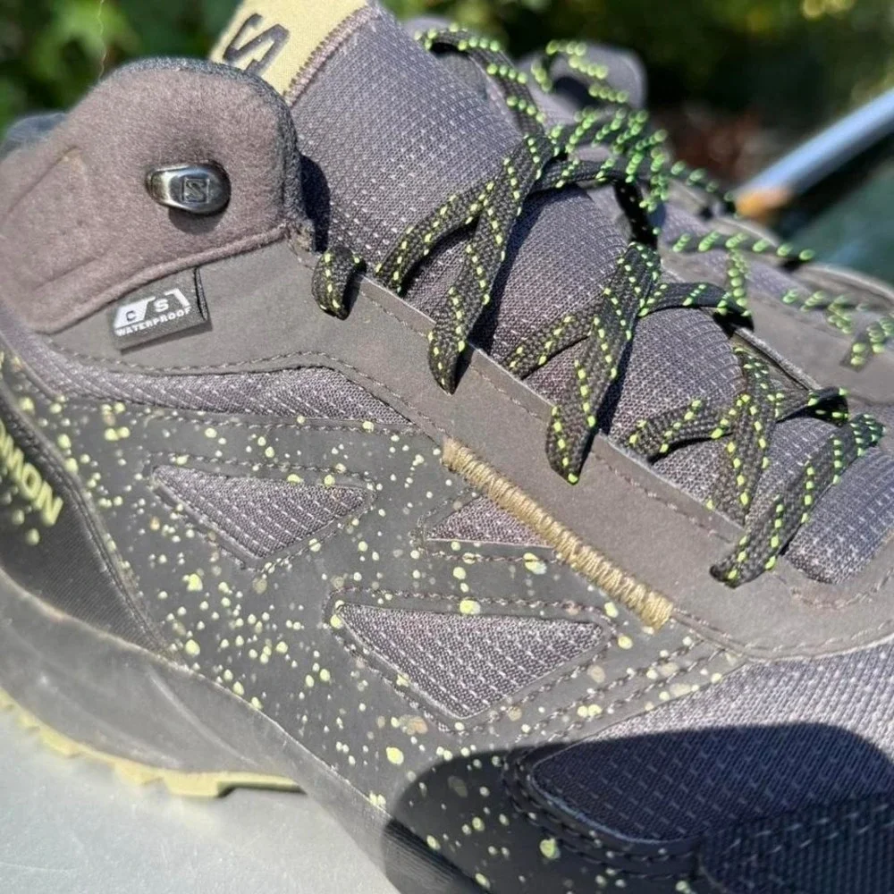 Salomon Outway Mid CSWP Youth Size 6 mid rise waterproof hiking trail granola